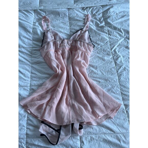 Avon Vintage Sweet Polka Dot Lace Babydoll Slip Dress w/ Lace Trim Size XL - Picture 3 of 5